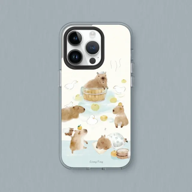 【RHINOSHIELD 犀牛盾】iPhone 13/13 Pro/13 Pro Max/Clear透明防摔手機殼/涼丰系列-水豚君(涼丰)