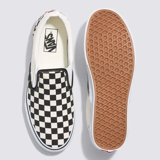 【VANS 官方旗艦】Classic Slip-On 男女款黑白棋盤格滑板鞋/休閒鞋/帆布