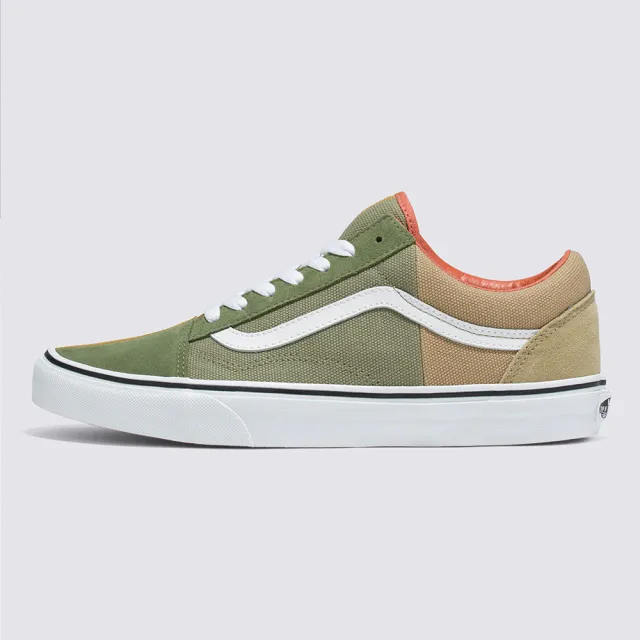 【VANS 官方旗艦】Old Skool Split 男女款彩色拼接滑板鞋/休閒鞋/帆布