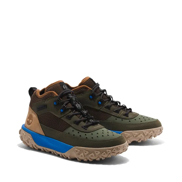 【Timberland】男款綠色 Greenstride Motion 6 中筒健行鞋(A5TMG991)