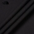 【The North Face 官方旗艦】北面男款黑色品牌LOGO舒適立領短袖POLO衫｜87UXJK3