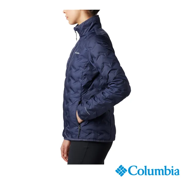 【Columbia 哥倫比亞 官方旗艦】女款-Delta Ridge™Omni-Heat鋁點保暖650羽絨立領外套-深藍(UWR02590NY/HF)