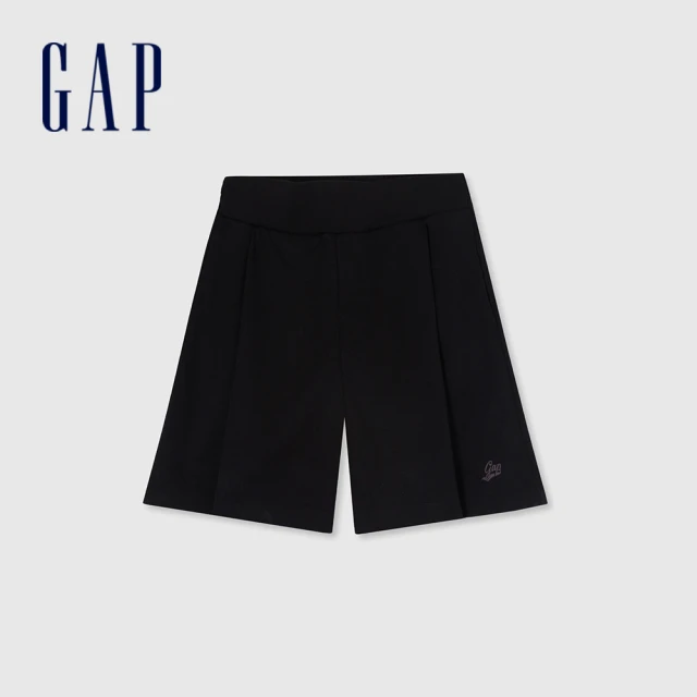 GAP 女裝 Logo鬆緊短褲-黑色(876149)