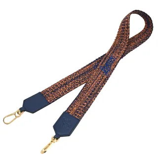 【LOEWE 羅威】經典電繡LOGO寬版織帶造型替換背帶(深藍 98cm)