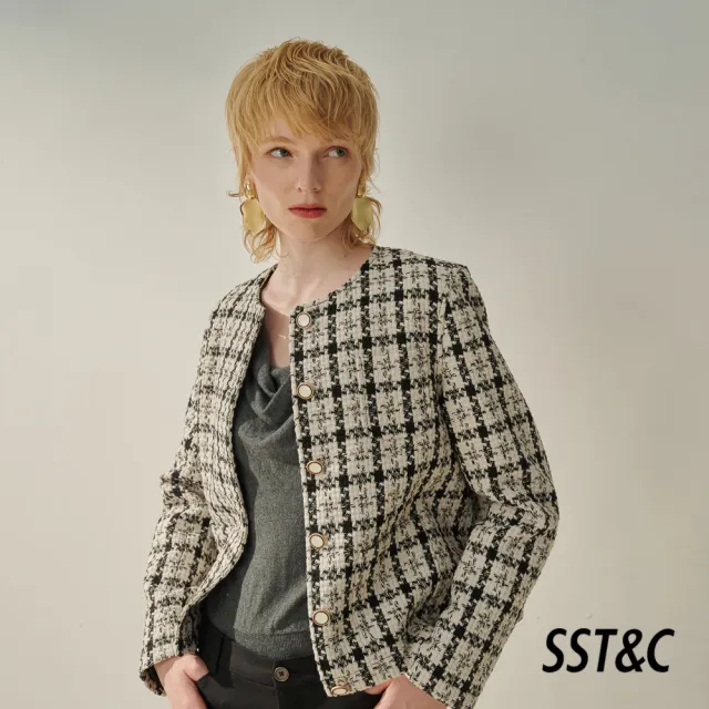 【SST&C】女裝 深灰墜領針織衫8662309003(換季55折)