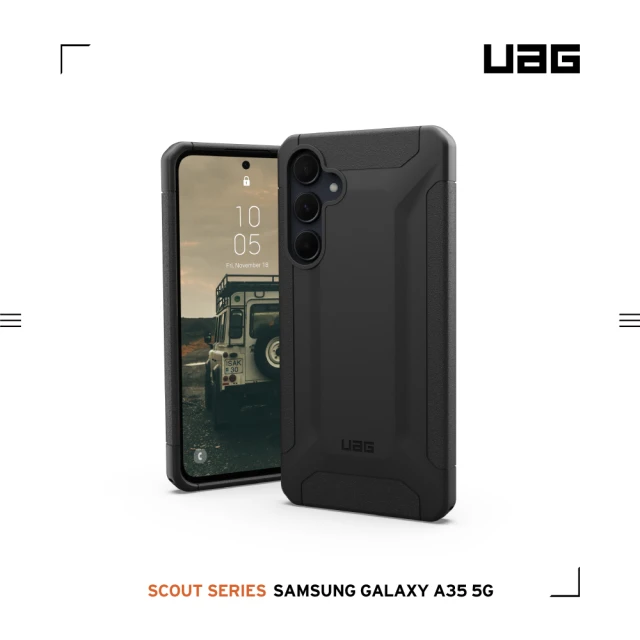 UAGUAG Galaxy A35 5G 耐衝擊保護殼-黑(支援NFC技術)