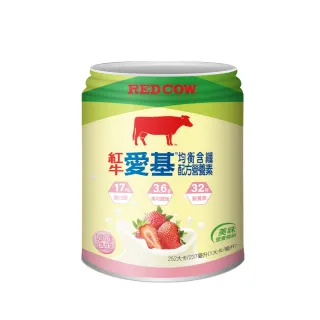 【RED COW 紅牛】官方直營 愛基均衡含纖配方營養素(草莓口味237ml X24入)