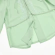 【ILEY 伊蕾】新中式精緻刺繡盤釦雪紡上衣(淺綠色；M-XL；1233161109)