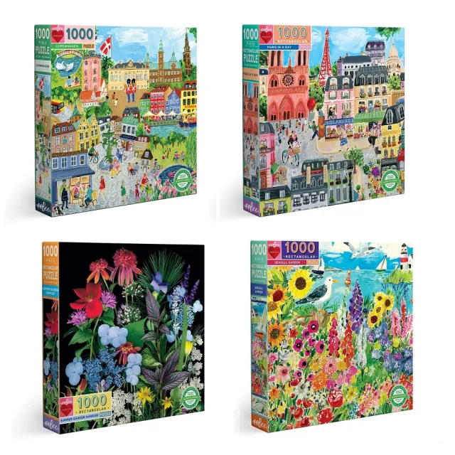 【eeBoo】1000 Piece Puzzle 1000片拼圖 I12.(幼兒童男童女童大人成人桌遊遊戲拼圖- 四款可選)