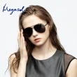 【MEGASOL】UV400防眩偏光太陽眼鏡時尚中性飛行員墨鏡(帥氣飛行員線條雕刻金屬鏡架201923-5色選)