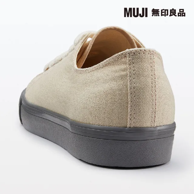 【MUJI 無印良品】撥水加工舒適休閒鞋(淺米)