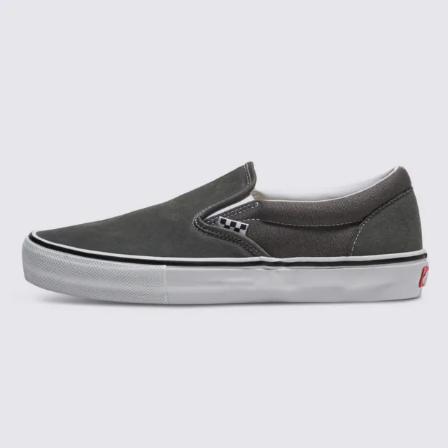 【VANS 官方旗艦】Skate Slip-On 男女款灰色專業滑板鞋