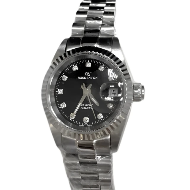 ROSDENTON 勞斯丹頓 公司貨R1 經典真鑽 鋼帶腕錶-女錶-錶徑25mm(6062LS-2D)