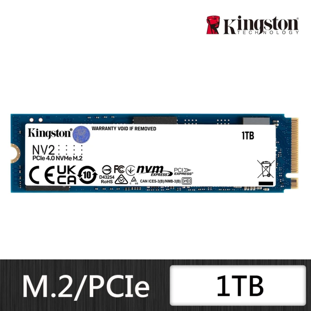 Kingston 金士頓Kingston 金士頓 2入★ NV2 1TB M.2 2280 PCIe 4.0 SSD 固態硬碟(SNV2S/1000G)