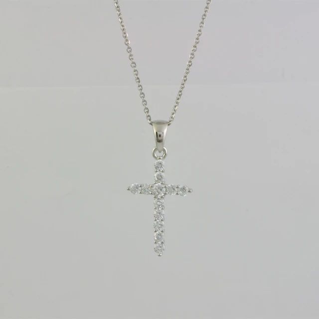 Niloe 純銀鑲鑽十字架項鍊-小(925純銀 台灣設計 細