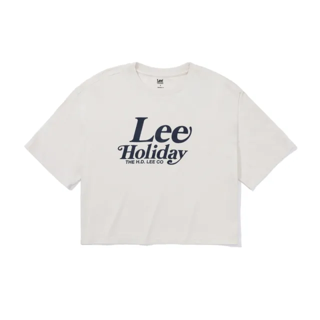 【Lee 官方旗艦】女裝 短袖T恤 / 短版 Lee Holiday 共3色 季節性版型(LB402045)