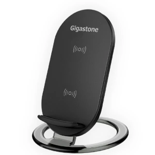 【GIGASTONE 立達】GA-9660B 10W雙線圈無線快充充電盤(支援iPhone15/14/13/12手機Qi/AirPods耳機)