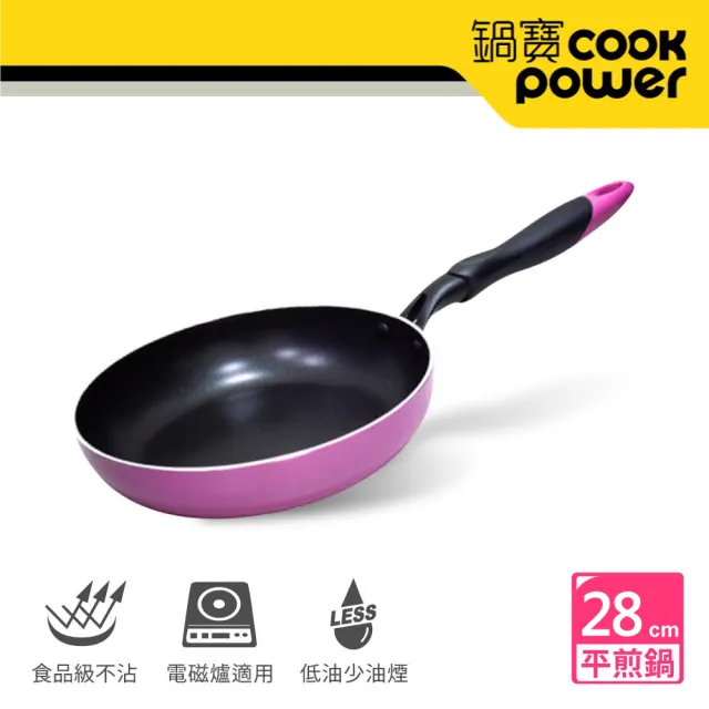 【CookPower 鍋寶】品味日式不沾鍋平煎鍋28CM-IH/電磁爐適用(IKH-20428-C)