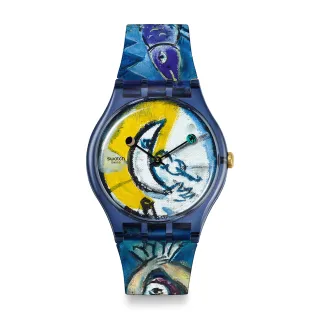 【SWATCH】New Gent 原創系列手錶 CHAGALL S BLUE CIRCUS 男錶 女錶 手錶 瑞士錶 錶(41mm)