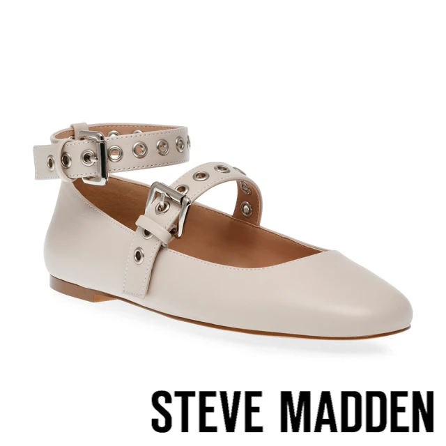 steve madden MACBETH 扣帶繞踝瑪莉珍鞋(米杏色)