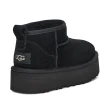 【UGG】童鞋/靴子/低筒靴/真皮靴/Classic Ultra Mini Platform(黑色-UG1157791KBLK)