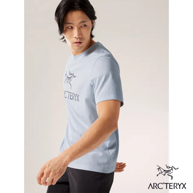 【Arcteryx 始祖鳥官方直營】男 ArcWord LOGO 短袖休閒Tee(天藍)