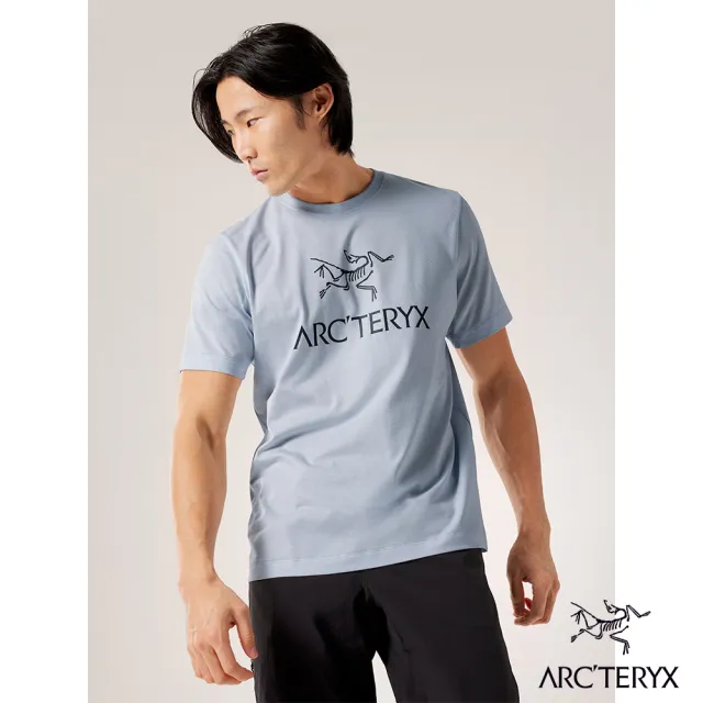 【Arcteryx 始祖鳥官方直營】男 ArcWord LOGO 短袖休閒Tee(天藍)