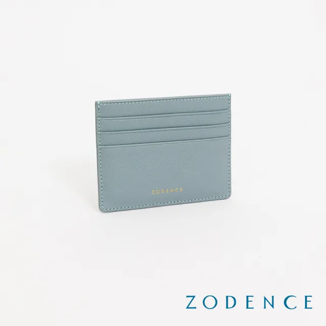 【ZODENCE 佐登司】LIZ進口牛皮輕薄卡片夾(幽藍)