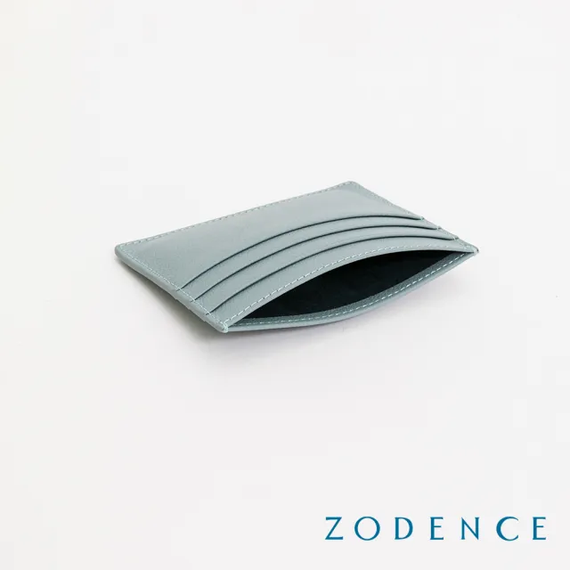 【ZODENCE 佐登司】LIZ進口牛皮輕薄卡片夾(幽藍)