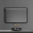 【YORI優里嚴選】40x60cm 黑/白/金-簡約北歐風浴室鏡(方形鏡子 橫豎可掛 化妝鏡 壁掛鏡 廁所鏡子)