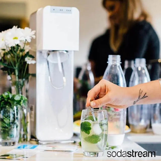 【Sodastream-全配組】電動式氣泡水機POWER SOURCE旗艦機 2色(加碼送鋼瓶+水瓶+保冷袋)