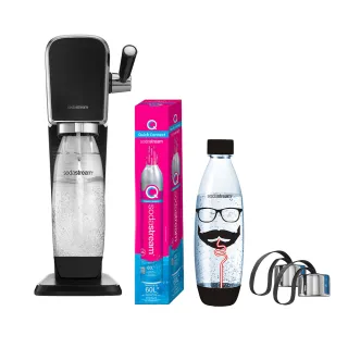 【Sodastream】ART 拉桿式自動扣瓶氣泡水機 白/黑(加碼送鋼瓶+水瓶)
