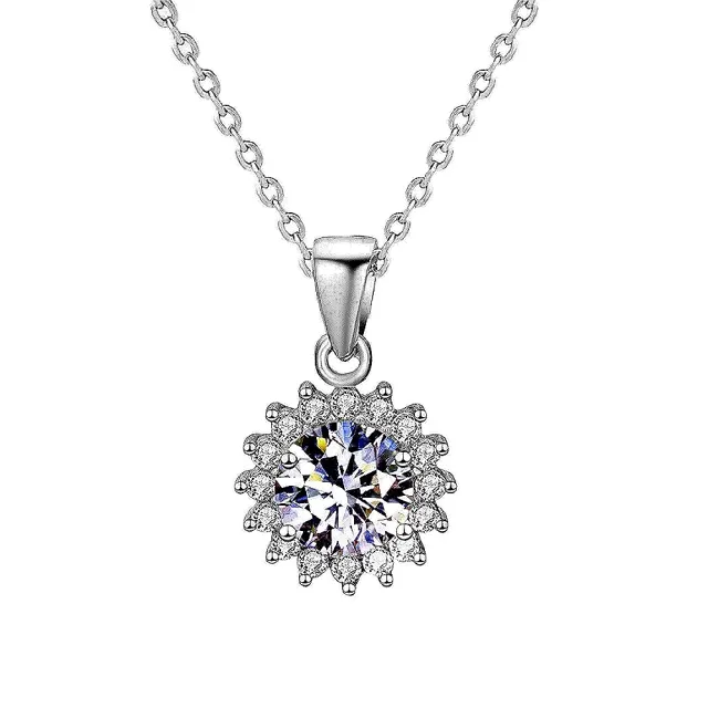 【巴黎精品】現貨+預購 莫桑鑽石項鍊飾品配件925純銀項鍊(1克拉鑽石項鏈莫桑鑽項鍊p1as3)