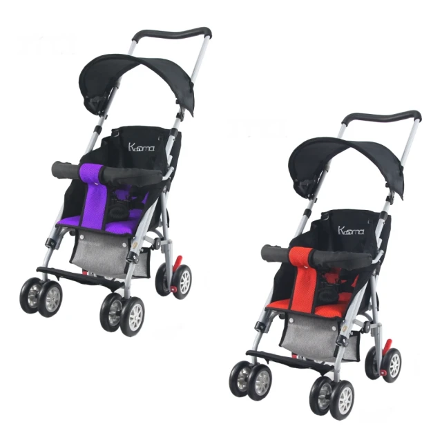 【KOOMA】新款超輕巧輕便推車-椅背可調 附置物籃(兩色可選)