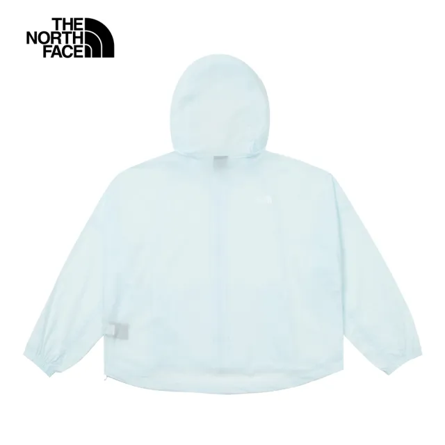 【The North Face 官方旗艦】北面女款藍色防風防曬舒適透氣休閒連帽外套｜7WBVO0R