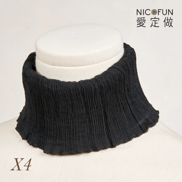 NicoFun 愛定做 木質系17 黑色柳葉絲 百搭圍脖 圍巾 100%桑蠶絲 真絲(silk四季圍脖 圍巾 領巾 髮帶)