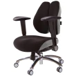 【GXG 吉加吉】低雙背DUO KING 鋁腳/摺疊滑面扶手 工學椅(TW-3005 LU1J)