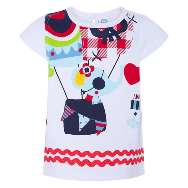 tuc tuc 女童 白彩熱氣球印花上衣 12M-6A MJ454519(tuctuc baby T恤)