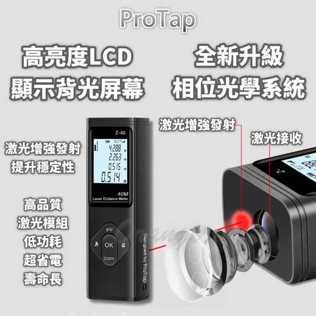 【小米有品】ProTap激光測距儀(電子測距儀 激光測量器 多功能測量)