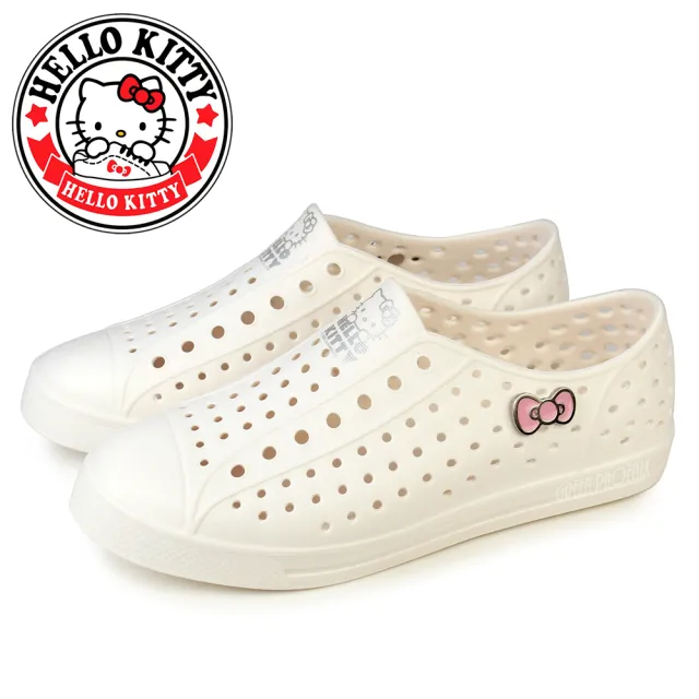 【HELLO KITTY】凱蒂貓 女鞋 洞洞鞋 雨鞋 防水 水鞋 休閒鞋 便鞋(粉紅、白色、黑色、卡其)