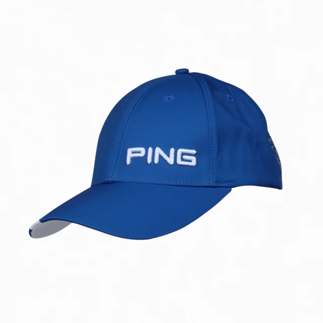 PING 男款LOGO配色高爾夫球帽-藍(GOLF/高爾夫配件/PQ23105-56)