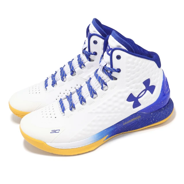 UNDER ARMOURUNDER ARMOUR 籃球鞋 Curry 1 Dub Nation 男鞋 白 藍 咖哩 勇士 高筒 緩衝 運動鞋 UA(3024397101)