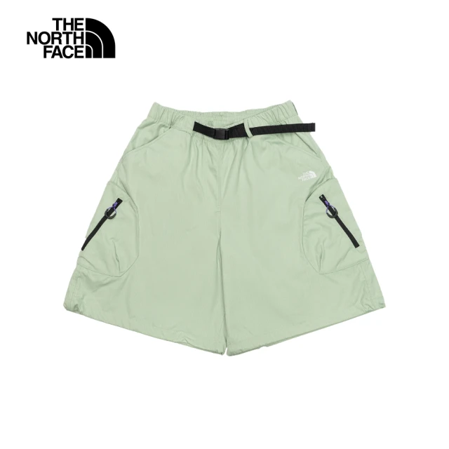 The North Face 北面UE女款綠色防風舒防潑水舒適透氣短褲｜8860I0G