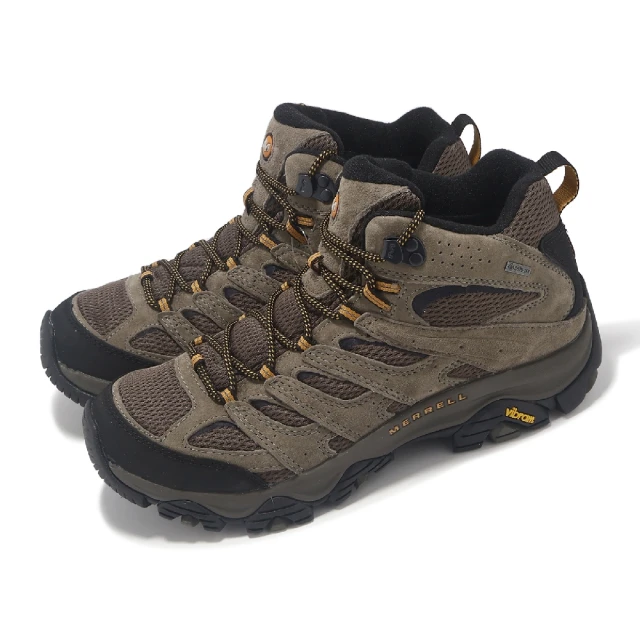 MERRELLMERRELL 戶外鞋 Moab 3 Mid GTX 男鞋 棕 黑 防水 襪套 抓地 郊山 登山鞋(ML035795)