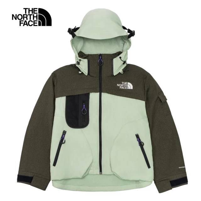 The North Face 北面UE女款綠色防風防潑水多口袋可調節連帽外套｜885UI0G