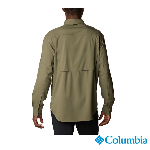 【Columbia 哥倫比亞 官方旗艦】男款-Silver Ridge™超防曬UPF50快排長袖襯衫-軍綠(UAE16830AG/IS)