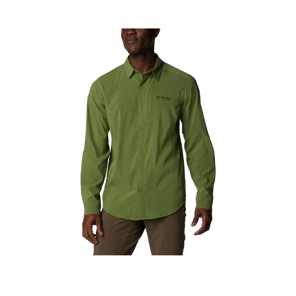 Columbia 哥倫比亞 男款-鈦 Cirque River™酷涼快排長袖襯衫-綠色(UAE47620GR/IS)