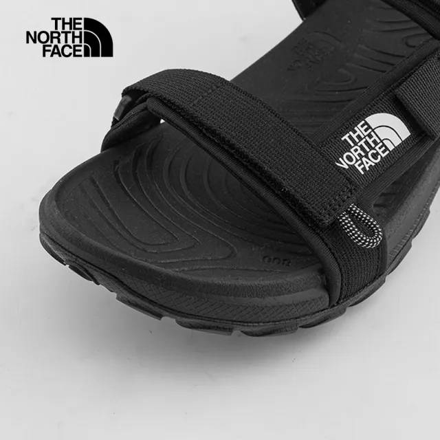 【The North Face 官方旗艦】北面男款黑色抓地可調節涼鞋｜8A8XKX7