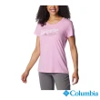 【Columbia 哥倫比亞 官方旗艦】女款-Daisy Days™LOGO短袖上衣-粉紅(UAL31250PK/IS)