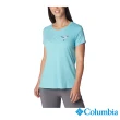 【Columbia 哥倫比亞】女款-Daisy Days™LOGO短袖上衣-湖水藍(UAL31250AQ/IS)